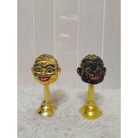ราคา เศียรครู เจ้าเงาะ เงาะป่า ขนาดเล็ก เนื้อเรซิ่น ปิดทองเค พร้อมฐานปิดทอง เศียรเทพ หัวโขน ของที่ระลึก (3959726202)