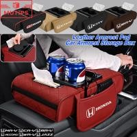 ราคา Honda เครื่องหนัง ที่พักแขนในรถ กล่องเก็บของคอนโซลกลาง ที่ท้าวแขน พร้อมกล่องทิชชู่และที่วางแก้ว Mugen civic 11th gen fd fc eg fk HRV Jazz City Mugen Fit Vezel Accord BRV WRV Stream (29274102696)
