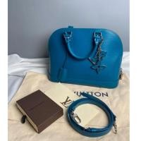 ราคา กระเป๋าถือ Lv Alma mm epi สีฟ้า dc13 มือสองของแท้ (26723259786)