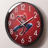 ราคา in stock การ์ตูนสร้างสรรค์นาฬิกาแขวนเด็ก Spider-Man ห้องเด็กผู้ชายนาฬิกาแขวนผนังเงียบนาฬิกาแขวนห้องนั่งเล่นห้องนอนนาฬิกาศิลปะที่บ้าน (24738147735)