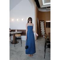 ราคา ❌กรุณาเช็คสต็อคก่อนสั่งซื้อ❌ เดรสยีนส์สายเดี่ยวคอเหลี่ยม แต่งกระดุมหน้า มีกระเป๋าด้านหน้าใช้ได้จริง (29779075679)