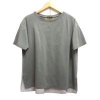 ราคา INDIVI เสื้อคอกลม แต่งทูโทน สีเขียว เทา มือสอง (26367249081)