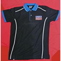ราคา เสื้อโปโล สีดำ คอปกฟ้า liquimoly size:Lของใหม่ (24186286956)