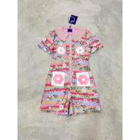 ราคา (7xl) พร้อมส่งชุดจั๊มคอปกสีชมพูลายดอกไม้ไข่ดาว งานป้าย Chalita แท้ ป้ายห้อย (27908772672)