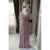 ราคา ชุดราตรียาว(ไซส์ s)สีชมพูกลีบบัว (25251491902)