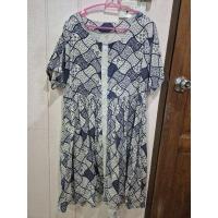 ราคา ส่งต่อเดรสผ้าฝ้าย ผ้าไทยใส่ทำงานได้ อก 48นิ้ว เอว,สะโพกฟรี ยาว 38 นิ้ว (28835912752)