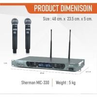 ราคา Sherman ชุดไมโครโฟนไร้สาย UHF รุ่น MIC-330 (25322530662)