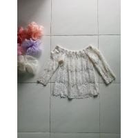ราคา เสื้อปาดไหล่ลายลูกไม้ฉลุ (3871291177)