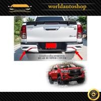 ราคา ครอบกันชนท้าย ทรง TRD Sportivo โตโยต้า ไฮลัค รีโว้ ล็อคโค สี ขาว Hilux Revo Rocco Toyota 2 , 4 ประตู ปี2018-2019 (5777409646)