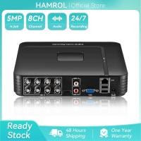 ราคา Hamrol 8CH 5M-N HVR H.265 Hybrid Video Recorder Support AHD/TVI/CVI/CVBS/IP cameras P2P CCTV DVR NVR (10387196511)