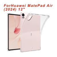 ราคา เคสใสสําหรับfunda Huawei MatePad Air (2024) 12" เคสแท็บเล็ตอัจฉริยะ TPU โปร่งใสพร้อมถุงลมนิรภัยกันกระแทก 4 ช่อง (29714915243)