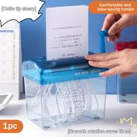 ราคา เครื่องทำลายเอกสาร กระดาษ เครื่องตัดกระดาษแบบมือหมุน ใช้งานง่าย ขนาดกะทัดรัด สะดวกต่อการใช้งาน ตัวเครื่องโปร่งใส (25534102187)