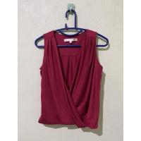 ราคา Flynow เสื้อแขนกุด ผ้าเรย่อน สีแดงเลือดหมู (11597981562)