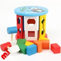 ราคา ของเล่นไม้ ชุดหยอดบล็อกรูปทรงเรขาคณิต (หยอดบล็อกแพนด้า) (6335308588)