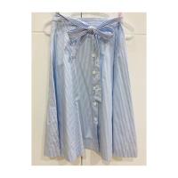 ราคา JASPAL กระโปรงทรงเอ บานพลิ้ว สีฟ้าลายทาง (6418879912)