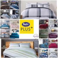 ราคา Satin plus ( ซาติน พลัส ) ชุดผ้าปู รวม ผ้านวม ลายดอกไม้ ลายสก็อต ลายธรรมดา (7042878906)