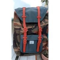 ราคา กระเป๋า Herschel Little America Backpack - Navy Red Woodland Camo ของแท้ มือ2 (25769263241)