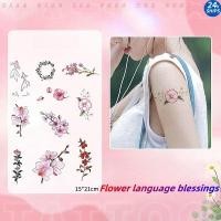 ราคา สติกเกอร์รอยสักชั่วคราว ลายดอกพีช สีชมพู กันน้ํา ติดทนนาน 7 วัน (24171691754)