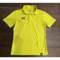 ราคา เสื้อฟุตบอล warrix คอปก สีเหลือง ของแท้ มือสอง (23501199556)