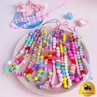 ราคา แฟชั่น INS สายคล้องโทรศัพท์ สายโซ่คล้องโทรศัพท์มือถือ อะคริลิค เชือกถักข้อมือแบบสั้น กำไลข้อมือ เชือกคล้องมือถือ (25170412378)