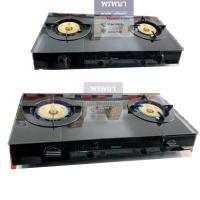 ราคา เตาแก๊สหน้ากระจกนิรภัย 2 หัว ทองเหลือง ยี่ห้อ Rinnai รุ่น RT-902MM(G) ของแท้100% 902MMG (3112168447)