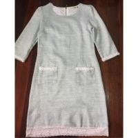 ราคา ชุดdressเบอร์S อก32 -33 สะโพก35 ยาว35 นิ้วผ้ามีดิ้นสีทองวิ้งน่ารักมากตัวนี้ ดูเรียบหรูดูแพง (1987260379)