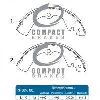 ราคา Compact ผ้าเบรคหลัง Nissan NV ผ้าดรัมเบรคหลัง ก้ามเบรคหลัง นิสสัน เอ็นวี (23430302325)