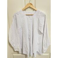 ราคา เชิ้ตผ้าคอตตอน ทรงสวย สีขาวลายทาง ใส่สบายๆๆ เหมาะเลยคะ สาวๆๆ ☁️ อก 40 ยาว28 วงแขน18แขนยาว23 (25635230101)