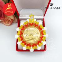 ราคา จี้จตุคามรามเทพ ขนาด 6x6 cm กรอบคริสตัลสวารอฟสกี้แท้ เสริมบารมี ปกป้องคุ้มครอง รูปถ่ายจากสินค้าจริง (15296254248)