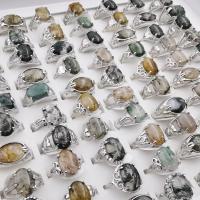 ราคา 50ชิ้น/เซ็ตแหวนผู้หญิงสีเงินโลหะผสมหินธรรมชาติสไตล์ชาติพันธุ์แฟชั่นเครื่องประดับมาก (27925802485)