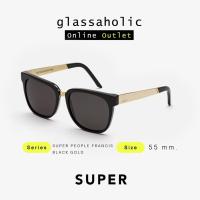 ราคา [รุ่นฮิตพิเศษ] แว่นกันแดด SUPER by RETROSUPERFUTURE รุ่น SUPER PEOPLE FRANCIS BLACK GOLD [SIZE 53] (28663626940)