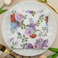 ราคา 1 ถุง/20 ชิ้น Rose Flower Tableware พิมพ์คุณสมบัติ Rose กระดาษผ้าเช็ดปากกิจกรรมและงานปาร์ตี้ DIY Craft ตกแต่งบนโต๊ะอาหารเนื้อเยื่อ Decoupage Servilleta (26051908375)