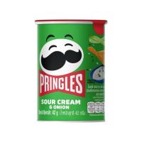 ราคา Pringles พริงเกิลส์ Potato Chips Sour cream & Onion Flavor รสซาวครีมและหัวหอม กรอบ 42g (9289020431)