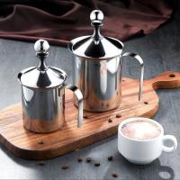 ราคา เหยือกตีฟองนม เหยือกทำฟองนม  สแตนเลสใช้ได้กับเครื่องดื่มนมร้อนและนมเย็น 400ml และ 800ml (8571115255)