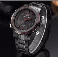 ราคา นาฬิกาข้อมือ naviforce watch แท้ สายแสตนเลสดำ รุ่น NF9024-RED กันน้ำได้ 2 ระบบ (293600037)