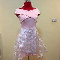 ราคา Dress ชมพูเปิดไหล่สีโอรส (1669335455)