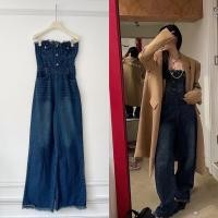 ราคา จั้มสูทเกาะอก ผ้ายีนส์ (20777235272)