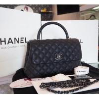 ราคา กระเป๋าชาแนล Chanel COCO 10.5” Black Caviar SHW Holo23 สภาพสวยมาก (1053108616)