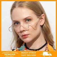 ราคา (HENGHA) แว่นตาแฟชั่น กรอบโลหะ ประดับเพชร ไม่มีเลนส์ สไตล์เกาหลี (19801086407)