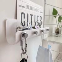 ราคา Lifestory Link Hook Simple U-Shaped Wall-Mounted Rack Perforation-ฟรี Sticky Hook ติดผนัง (25029792848)