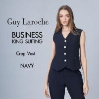 ราคา Guy Laroche เสื้อกั๊กผู้หญิง king suiting ทรงคอวี สีกรมท่า GBB1NV (25337193531)