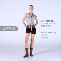 ราคา กางเกงยีนส์ขาสั้นผู้หญิง Handwerk JF-SH/BK Black Mid Waisted Jack Russel (23270478017)