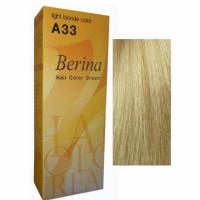ราคา Berina น้ำยาย้อมผม เบอริน่า A33 สีบลอนด์อ่อน (6933035642)