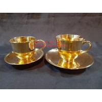 ราคา ถ้วยกาแฟทองเหลือง แก้วกาแฟทองเหลือง ถ้วยกาแฟพร้อมจานรอง เล็ก ใหญ่ (19194241042)