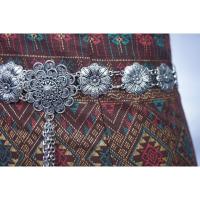 ราคา เข็มขัดไทยออเจ้า เข็มขัดผ้าถุง สีเงินรมดำ ล้านนา 18 (1098845342)