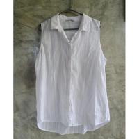 ราคา เสื้อเชิ้ตแขนกุดสีขาว (12189810209)