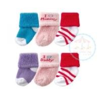 ราคา แพ็ค 3 คู่ Luvable Friends I ❤️ Mommy/Daddy 3 Pair Socks (0-3 เดือน) (315500229)