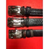 ราคา เข็มขัดหนังจระเข้ออโต้ขนาดกว้าง30mmสายหนังสีดำมี3อย่างคือจระเข้แท้/หนังวัว/หนังอิตารี่ยาว44-46นิ้ว (24967440768)