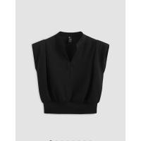 ราคา Xs เสื้อครอปคอวี เอวจั้มเข้ารูปสีแดง (26300789066)