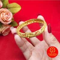 ราคา กำไลทองเหลืองฉลุลาย(งานดิบ) ไม่ได้ชุบ ตะขอคลิปล็อค เส้นผ่านศูนย์กลาง 5 ซม. ใส่ในชีวิตประจำวันได้ ทองโบราณ พร้อมส่ง (27018047188)